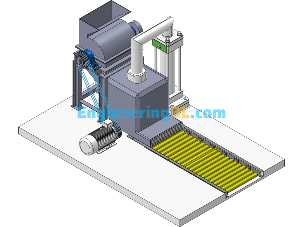 Small Hammer Mill (Wood Recycling Equipment) SolidWorks Free Download