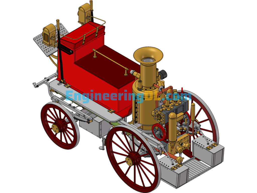 Suntech Mason Steam Fire Truck SW Design SolidWorks Free Download