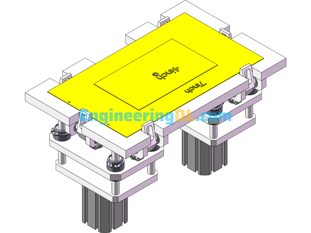 Screen Protection Film Four-Edge Positioning Mechanism SolidWorks Free Download