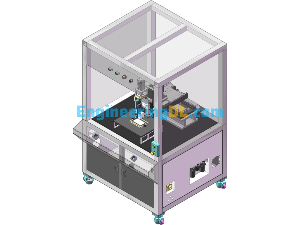 Screen Flatness And Scratch Inspection Machine (With DFM) SolidWorks, 3D Exported Free Download