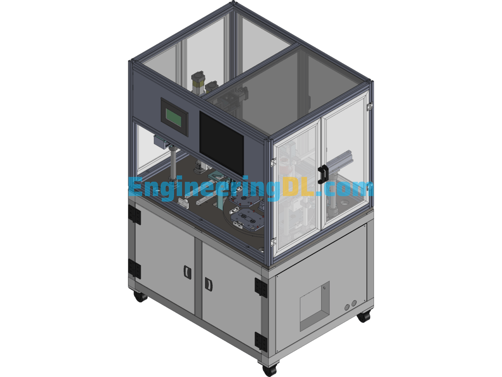 Screen Magnet Assembly And Testing Equipment (Including DFM, BOM) SolidWorks, 3D Exported Free Download