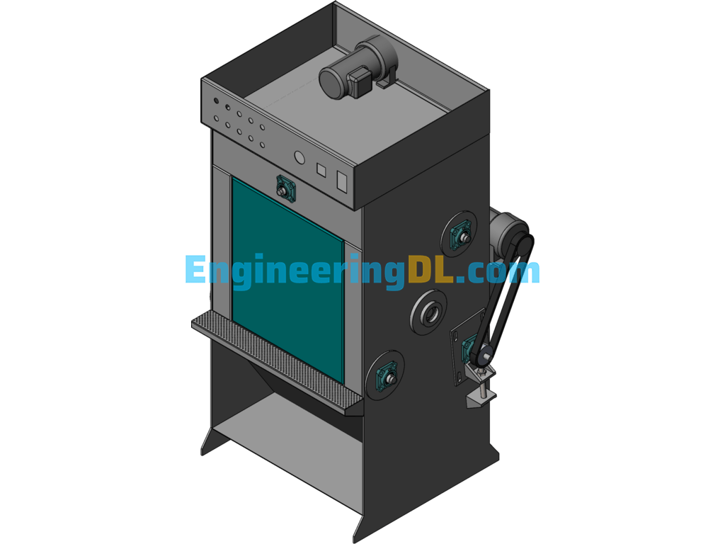 Crawler Type Automatic Sand Blasting Machine Design Drawing SolidWorks Free Download