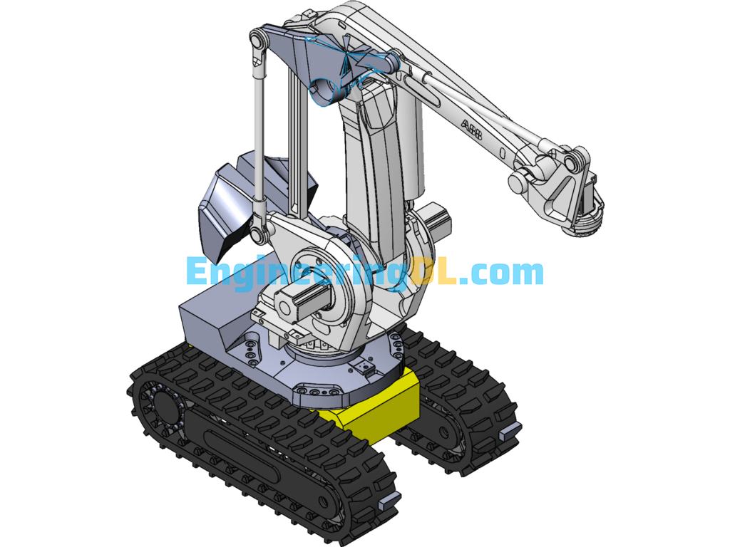 Crawler Mobile Palletizing Robot SolidWorks, 3D Exported Free Download