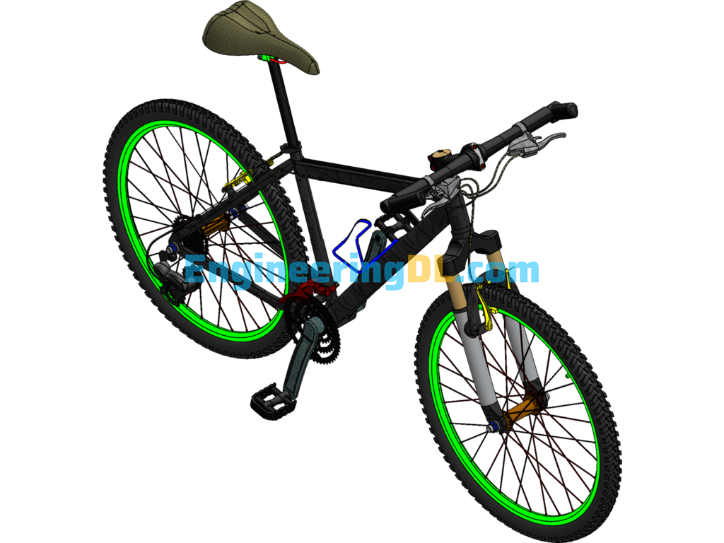 Mountain Biking SolidWorks, 3D Exported Free Download