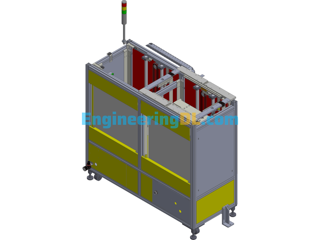 Tray Automatic Lifting And Shifting Loading And Unloading Mechanism 3D Exported Free Download