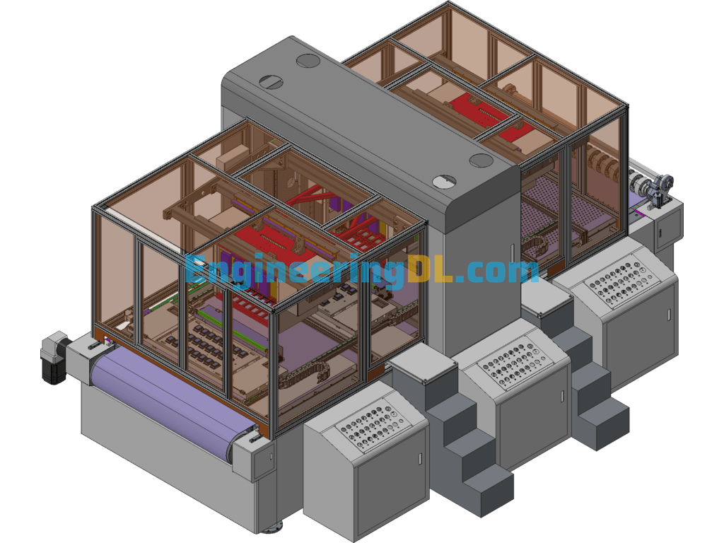 Industrial Digital Printer (Already In Production) Corrugated Board Digital Printer SolidWorks, 3D Exported Free Download