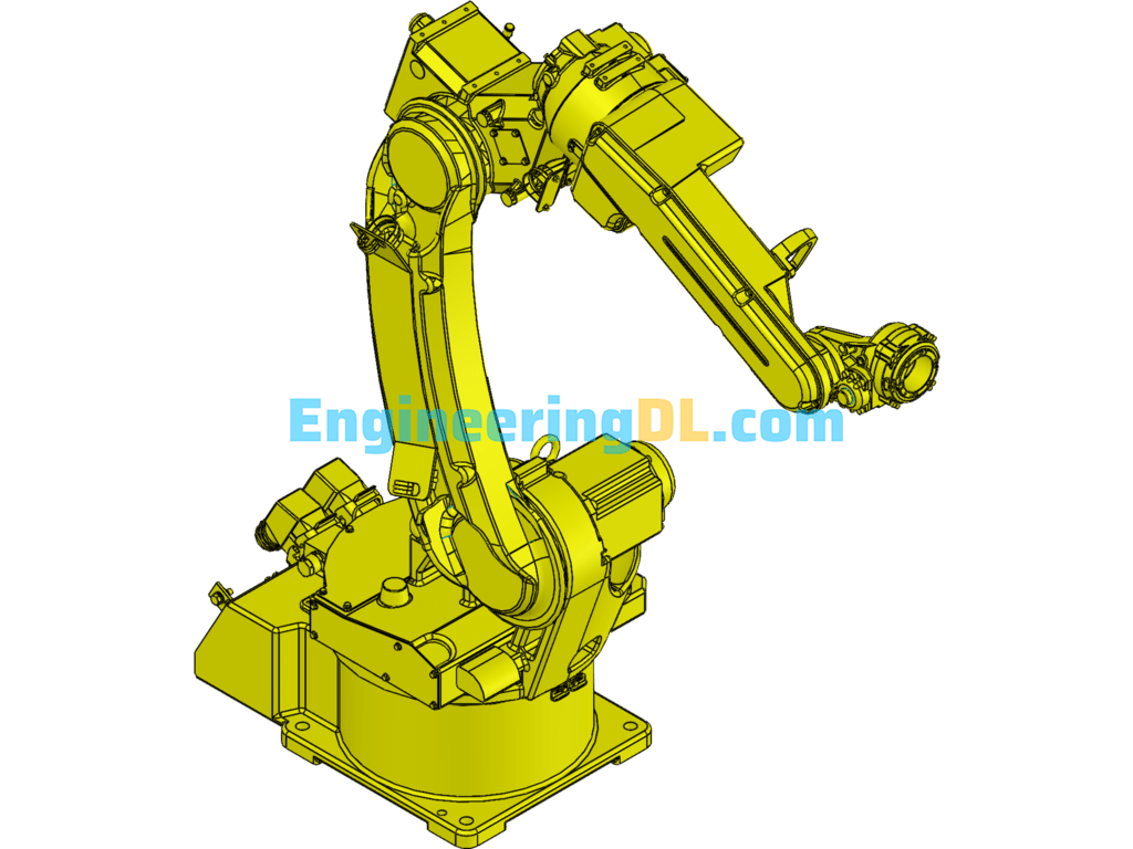 Industrial Robot Digital Model SolidWorks, 3D Exported Free Download