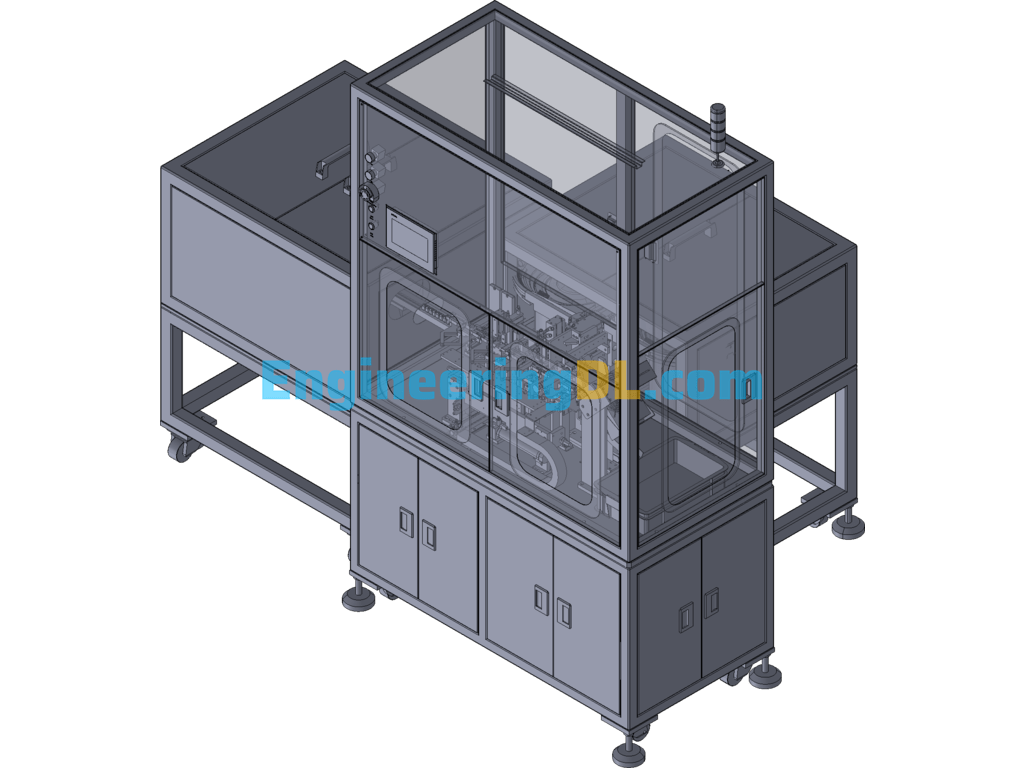 Industrial Terminal Rubber Press Fitting Machine 3D Exported Free Download