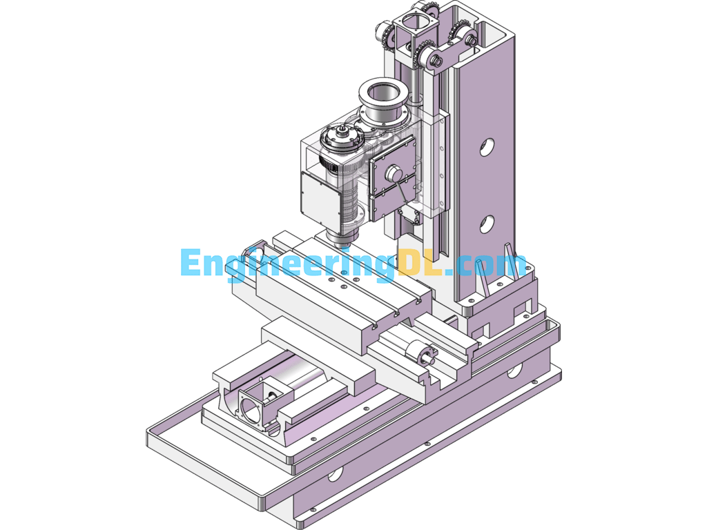 Table Without Lifting Milling Machine SolidWorks Free Download