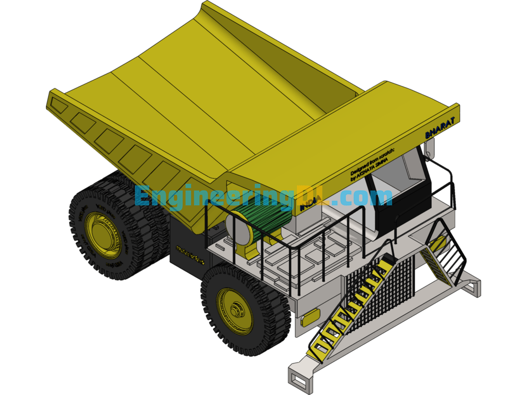 Construction Dump Truck SolidWorks, 3D Exported Free Download