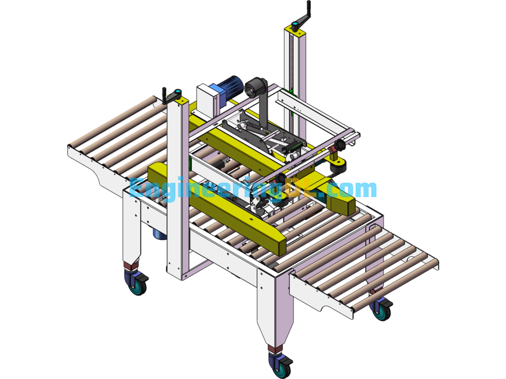 Left And Right Drive Sealing Machine Design SolidWorks, 3D Exported Free Download
