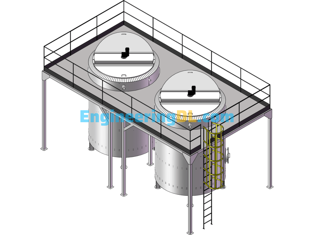 Chocolate Stirring And Mixing Tank Detailed 3d Model Design SolidWorks, 3D Exported Free Download
