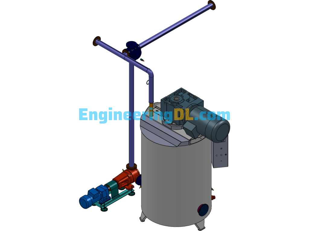Chocolate Mixing Ball Machine (SolidWorks, UG(NX), CreoProE), 3D Exported Free Download