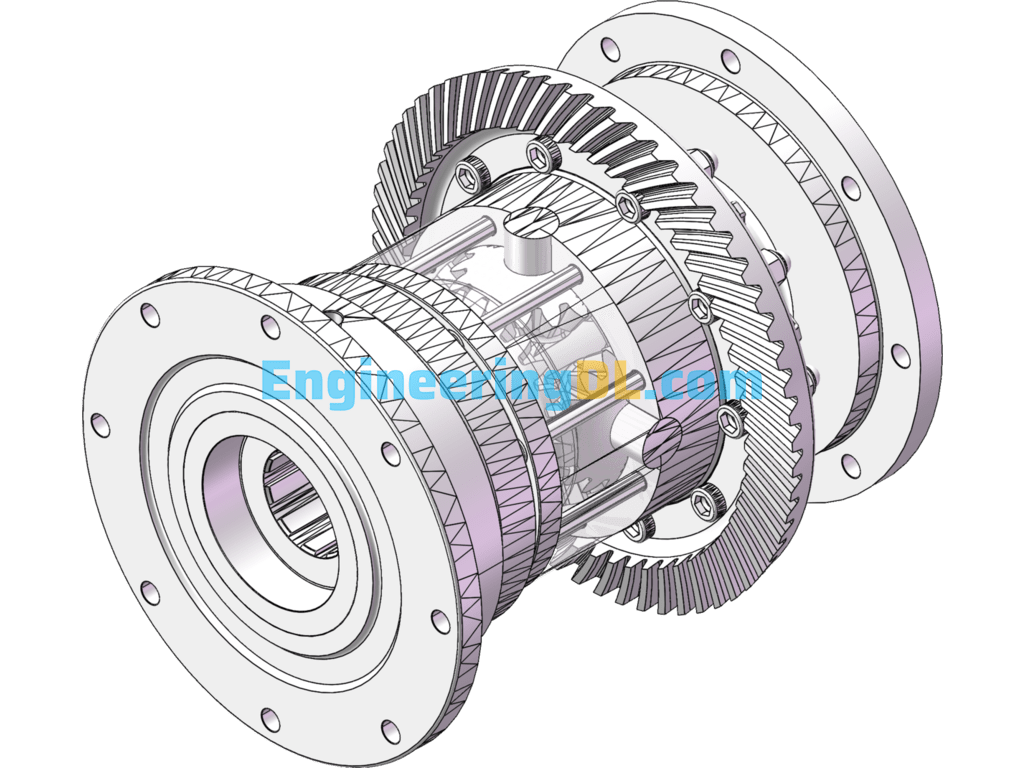 Differential Model SolidWorks, 3D Exported Free Download