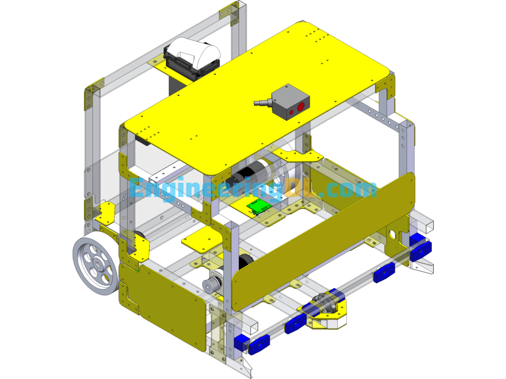 Differential Motion Robot Chassis Frame SolidWorks Free Download