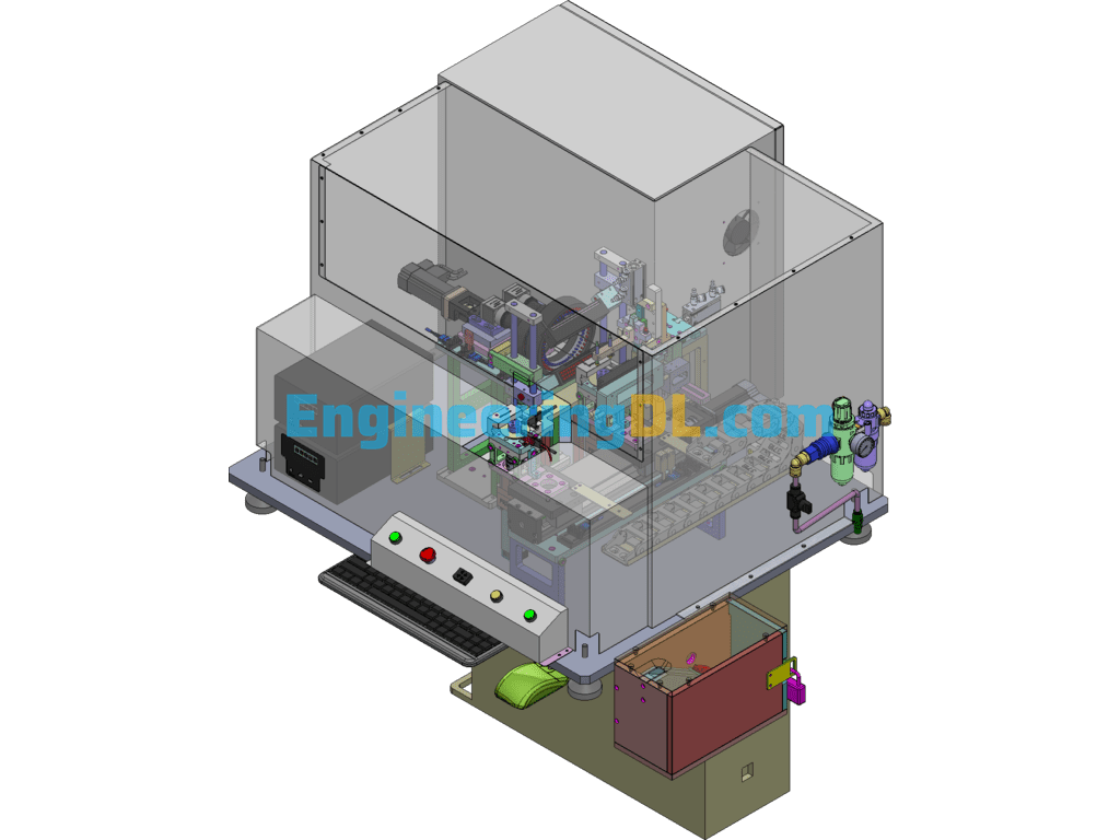 Produced PIN Inspection General Assembly Diagram (With DFM, Bom) SolidWorks, 3D Exported Free Download
