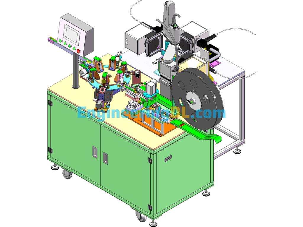 Has Produced The Machine: Shield Cover Cutting And Bending Machine (Detailed DFM Introduction) SolidWorks, 3D Exported Free Download