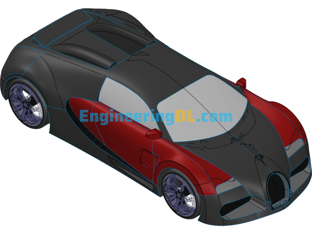 Bugatti Veyron Supercar Model SolidWorks Free Download