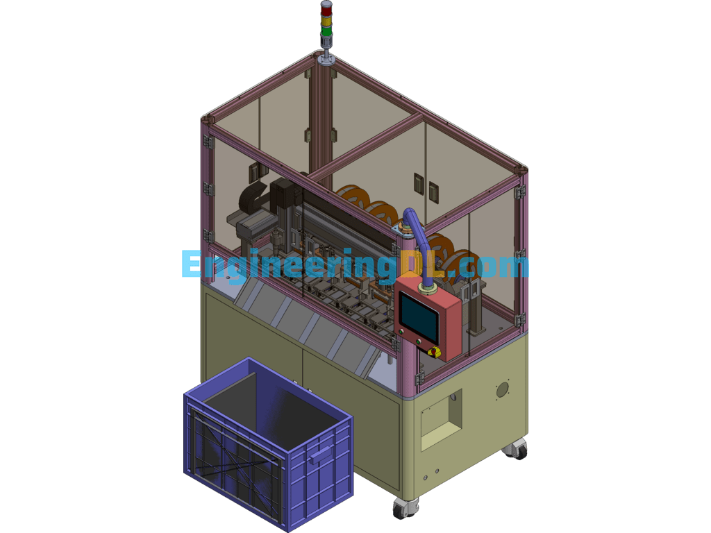 Automatic Tape Cutting Equipment 3D Exported Free Download