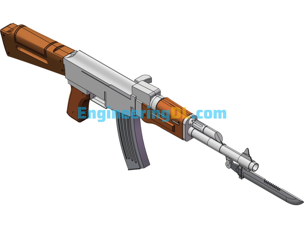 The New AK47 With Bayonet SolidWorks Free Download