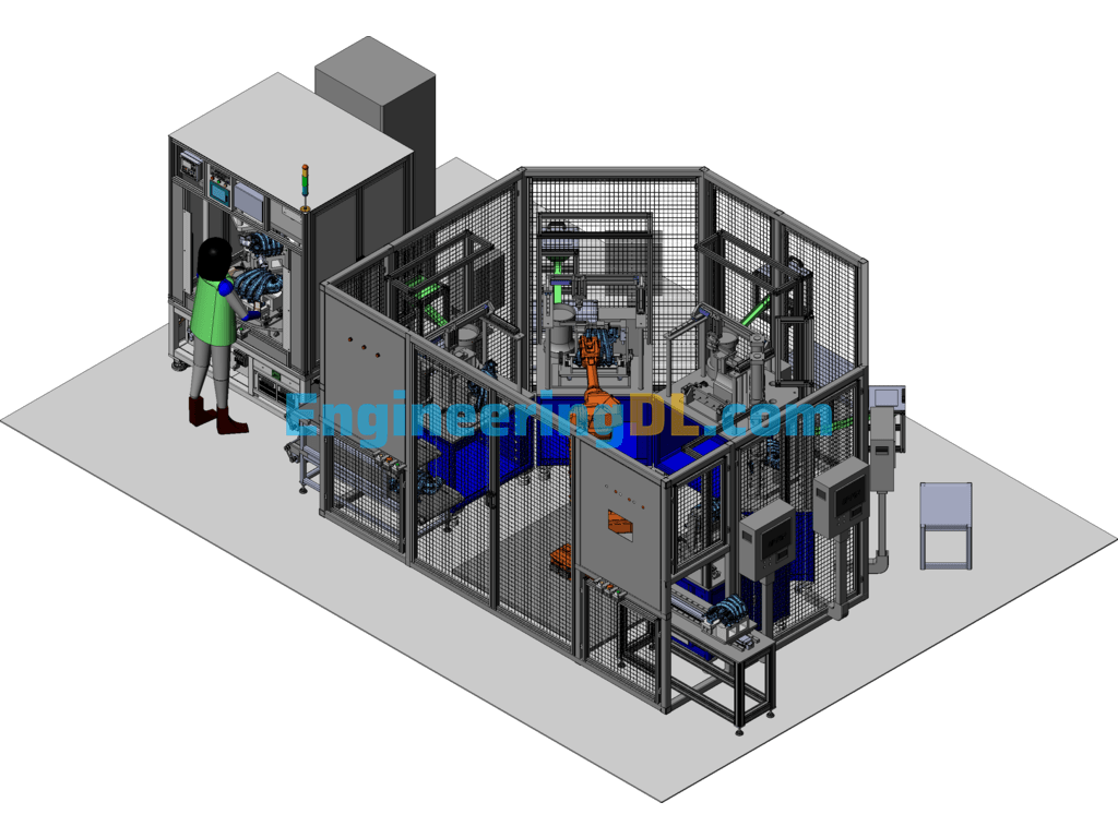 With Double Clutch Valve Body Airtight Testing Equipment SolidWorks, 3D Exported Free Download