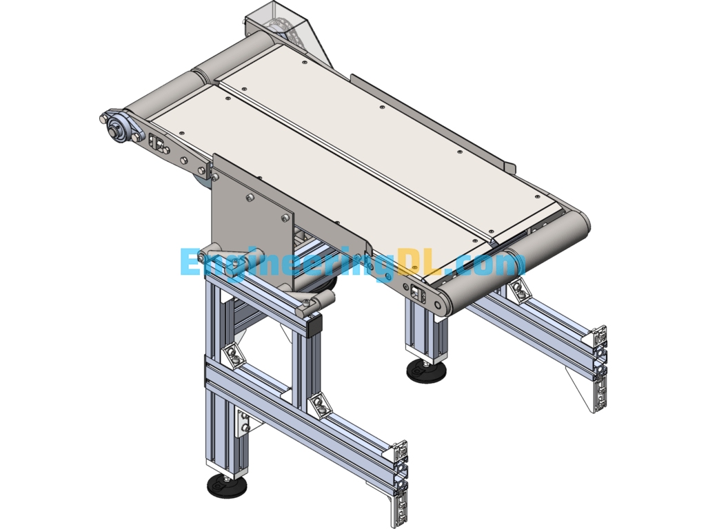 Belt Conveyor Core Structure Model SolidWorks, 3D Exported Free Download
