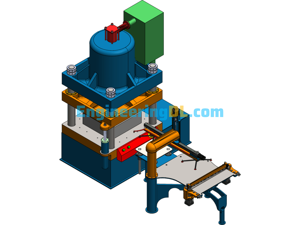 Stamping Machine With Automatic Loading Of Truss Robot SolidWorks, 3D Exported Free Download