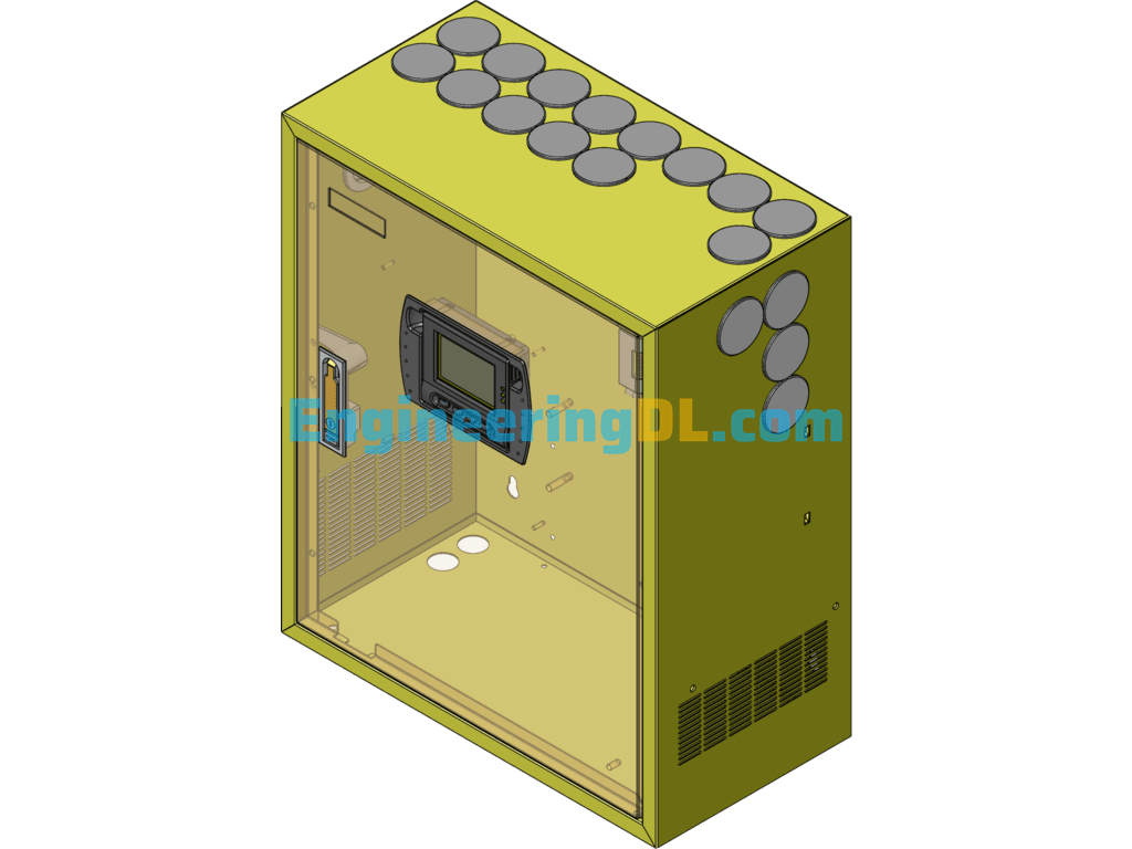 Cabinet With LCD Screen SolidWorks Free Download