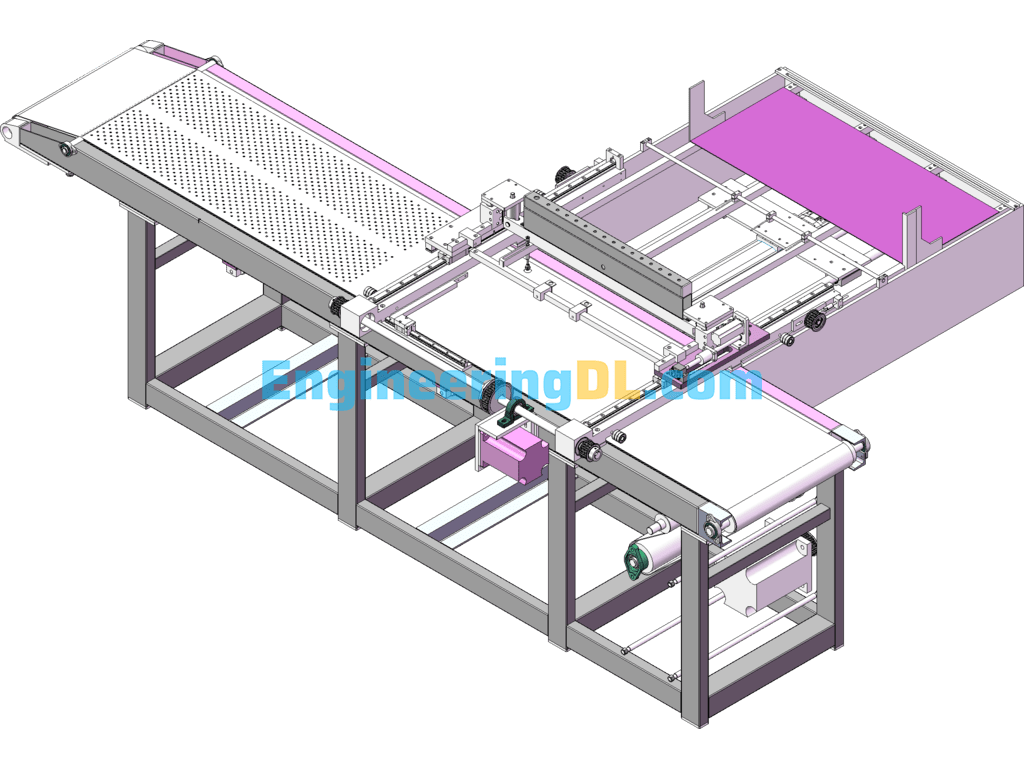 Conveyor With Transplanting Mechanism, Automatic Loading Machine SolidWorks Free Download