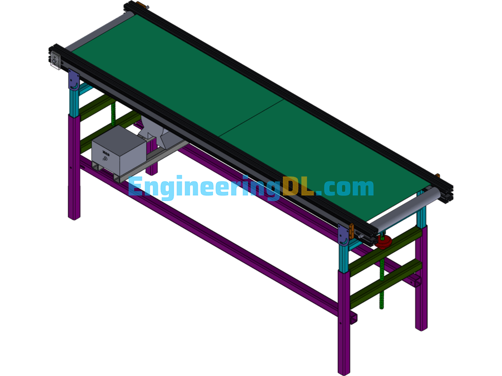 Angle Lift Conveyor Design SolidWorks Free Download