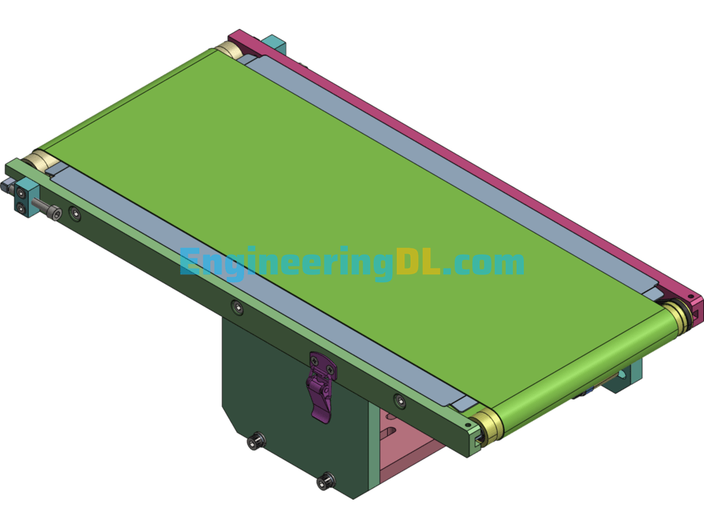 Small Conveyor Belt With Anti-Runout SolidWorks Free Download