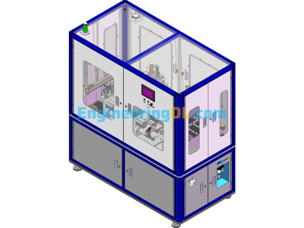Flat Panel Motherboard Rectifier With Foam Machine SolidWorks, 3D Exported Free Download