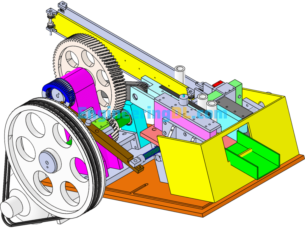 Flat Thread Rolling Machine (Flower Rolling Machine) SolidWorks Free Download