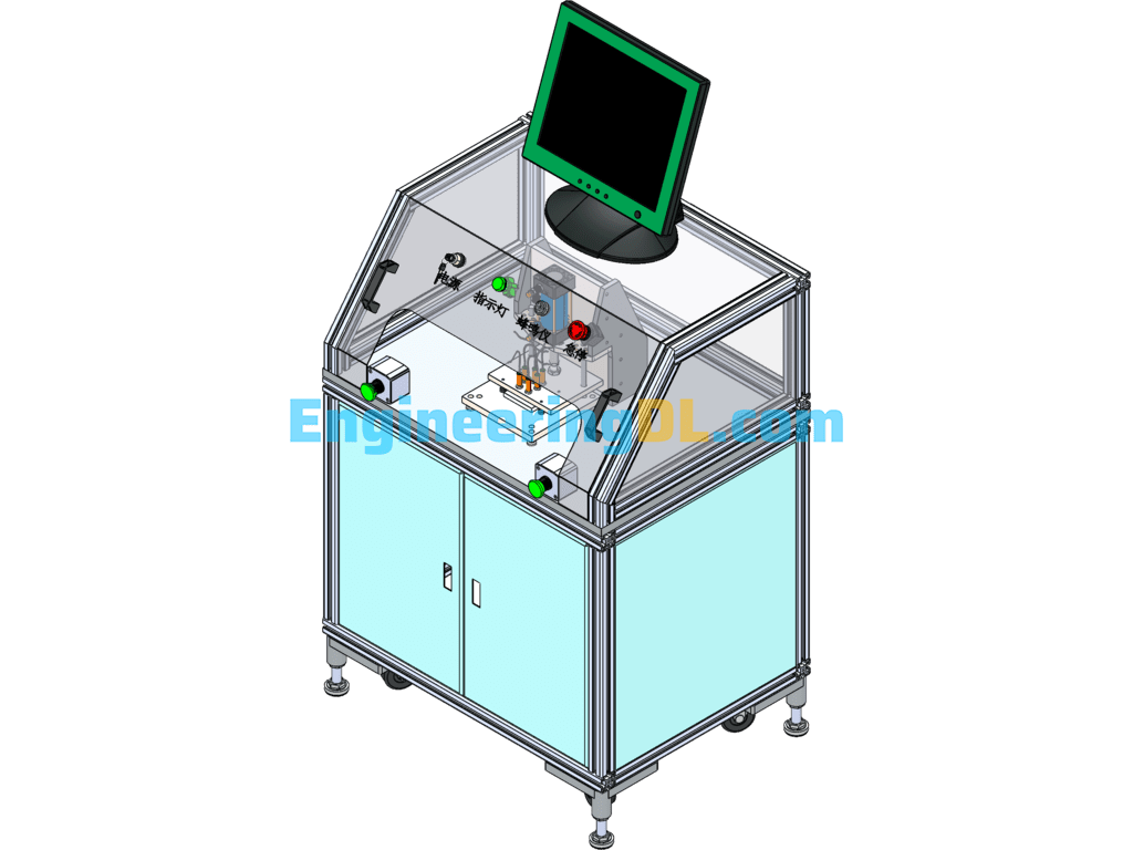 Flatness Inspection Machine SolidWorks, 3D Exported Free Download