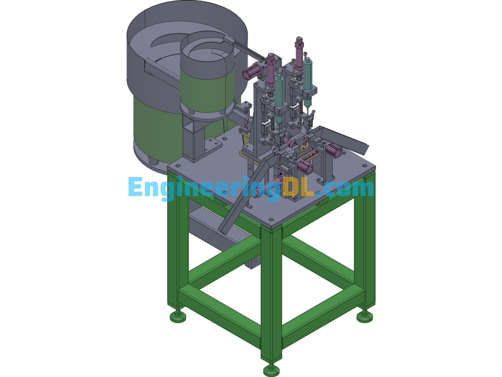 Base Duplex Automatic Screwdriving Machine SolidWorks, 3D Exported Free Download