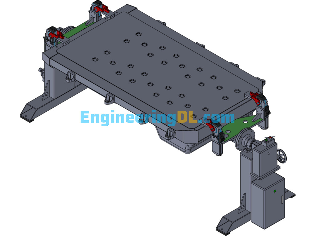 Base Plate Clamping Device Equipment SolidWorks, 3D Exported Free Download