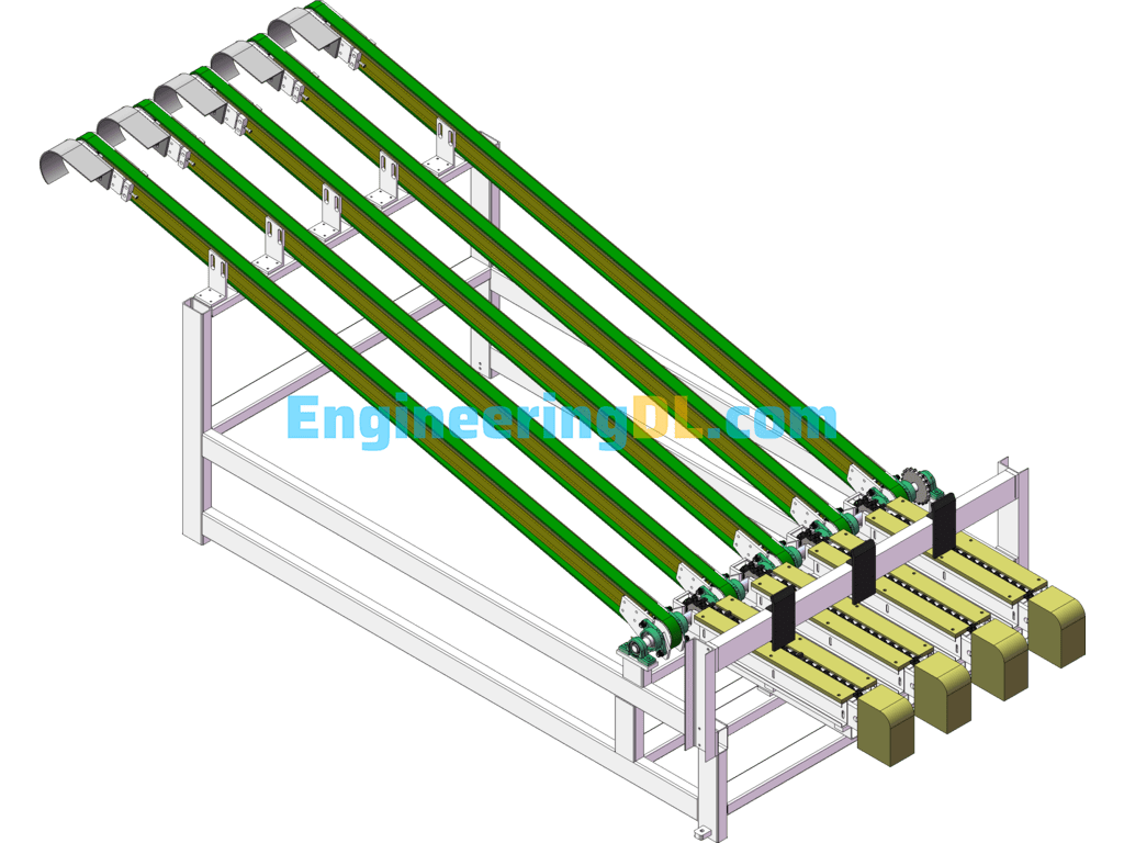Slotted Line Crawler SolidWorks, 3D Exported Free Download