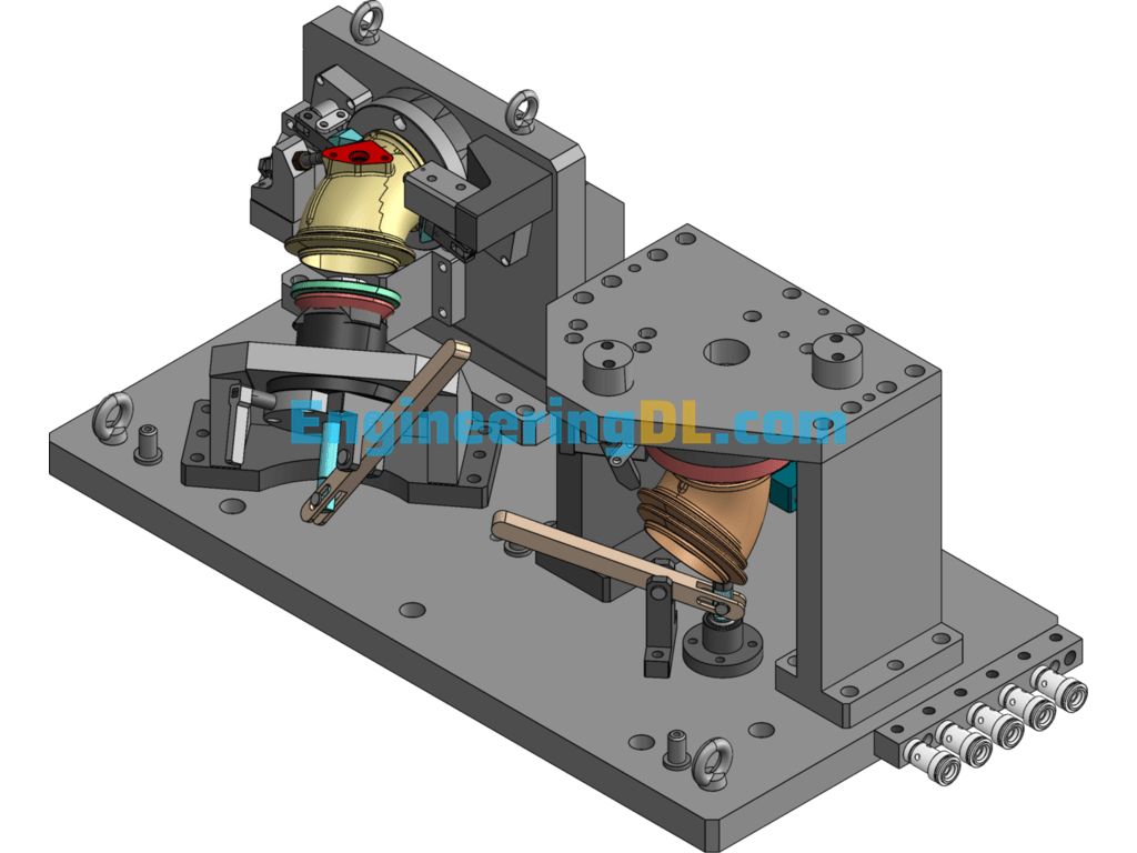 Bending Hydraulic Jig Set-Up Diagram SolidWorks, 3D Exported Free Download
