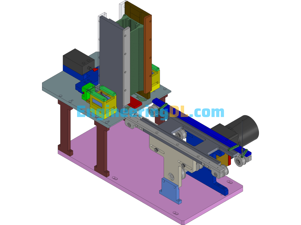 Cartridge Type Workpiece Loading Mechanism SolidWorks, 3D Exported Free Download