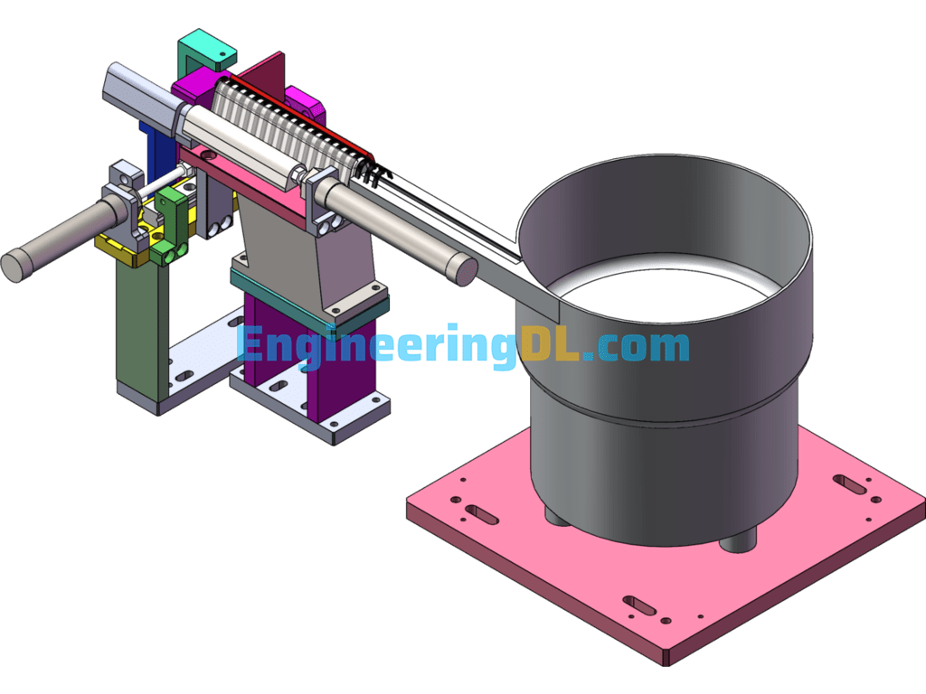 Vibrating Plate Feeding For Sheet Metal Separation SolidWorks Free Download