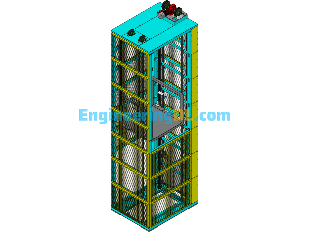 Reciprocating Vertical Lifts SolidWorks, 3D Exported Free Download