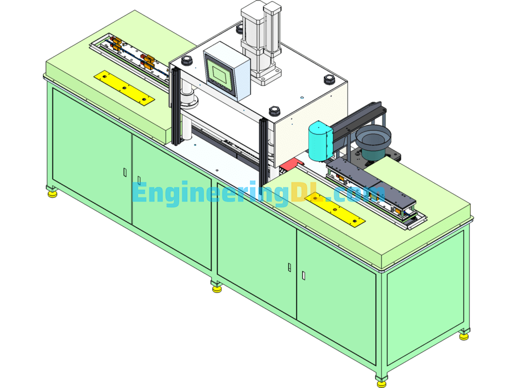 Reciprocating Riveting Column Machine SolidWorks, 3D Exported Free Download