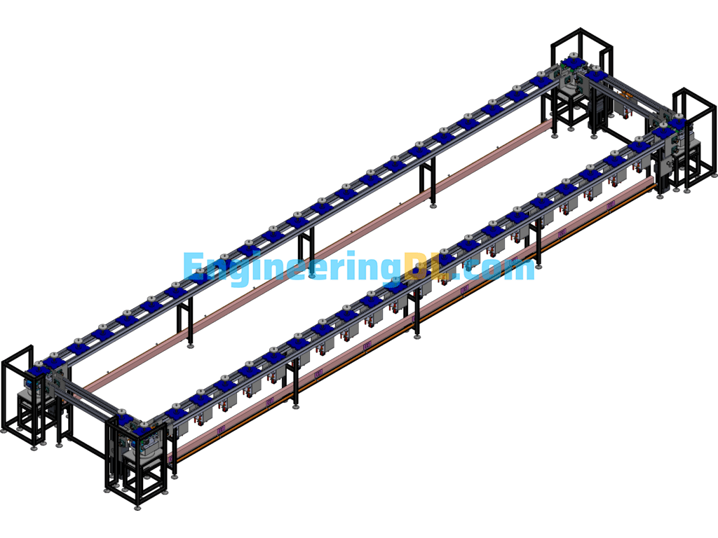 Circulation Reflux Rotary Multiplier Chain Line 3D Exported Free Download