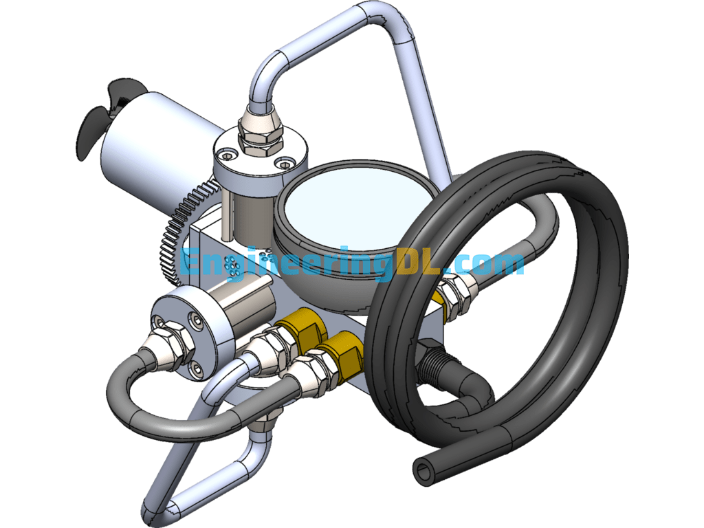 Micro Compressor SolidWorks, 3D Exported Free Download