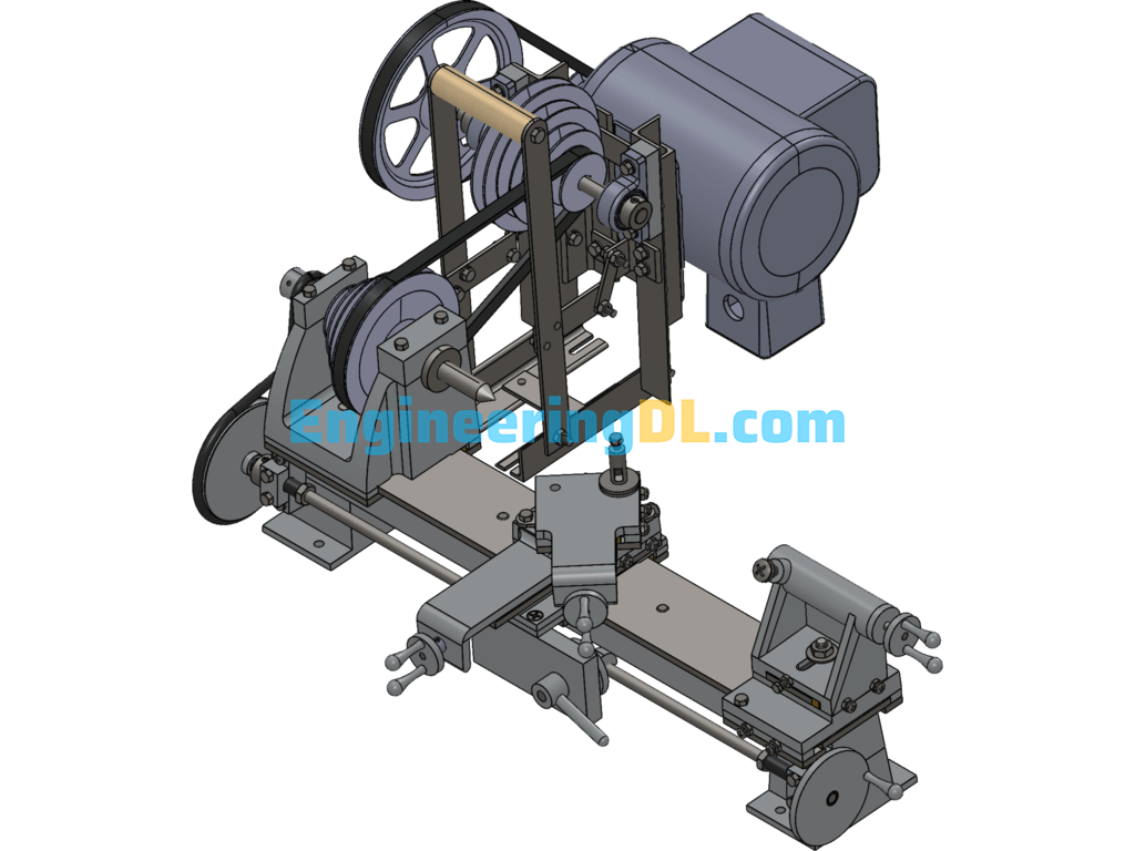 Micro Lathe SolidWorks, 3D Exported Free Download