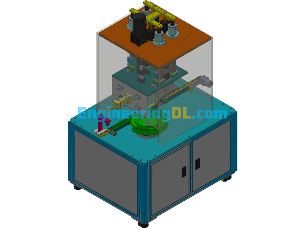Micro Motor Commutator Polishing Equipment (CreoProE), 3D Exported Free Download