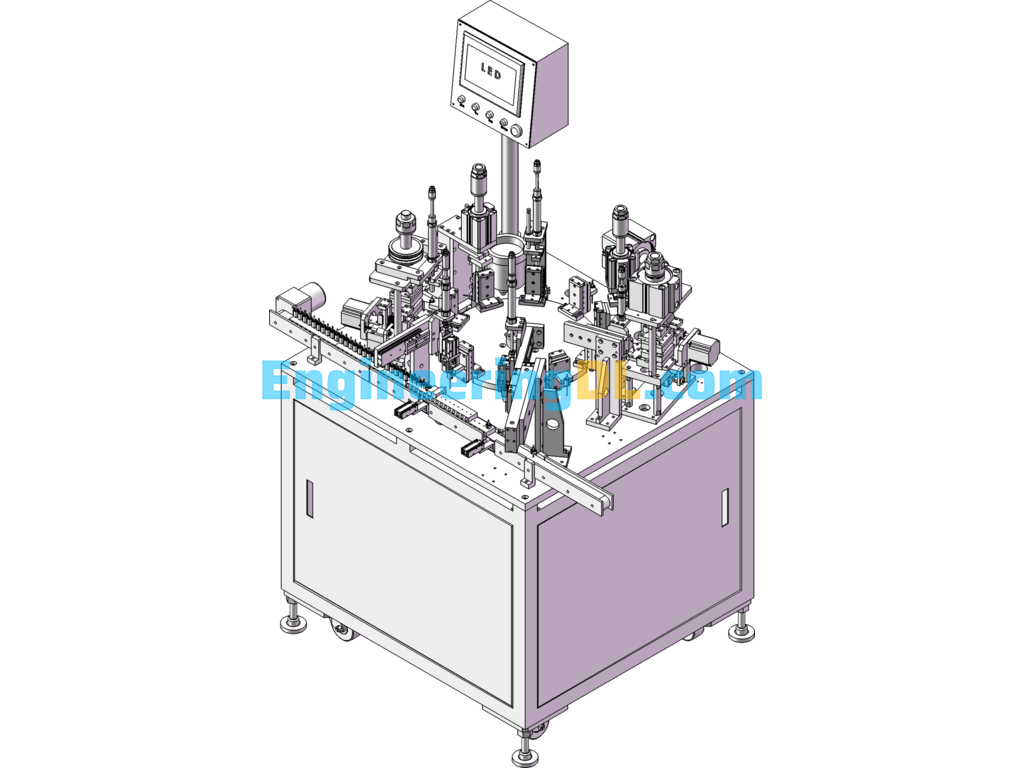 Micro Motor Rotor Insulation Sheet Assembly Machine (Automatic Motor Shaft Meson Assembly Machine) SolidWorks Free Download