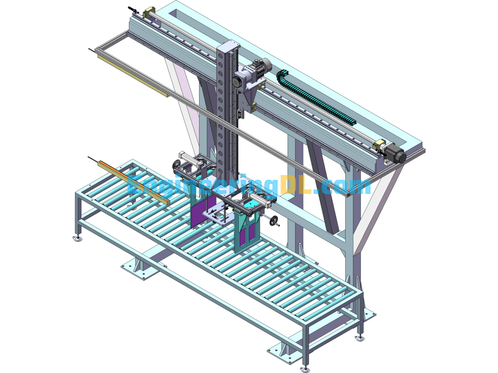 Microwave Oven Transfer Machine (For 17L-30L Microwave Oven) SolidWorks, AutoCAD, 3D Exported Free Download