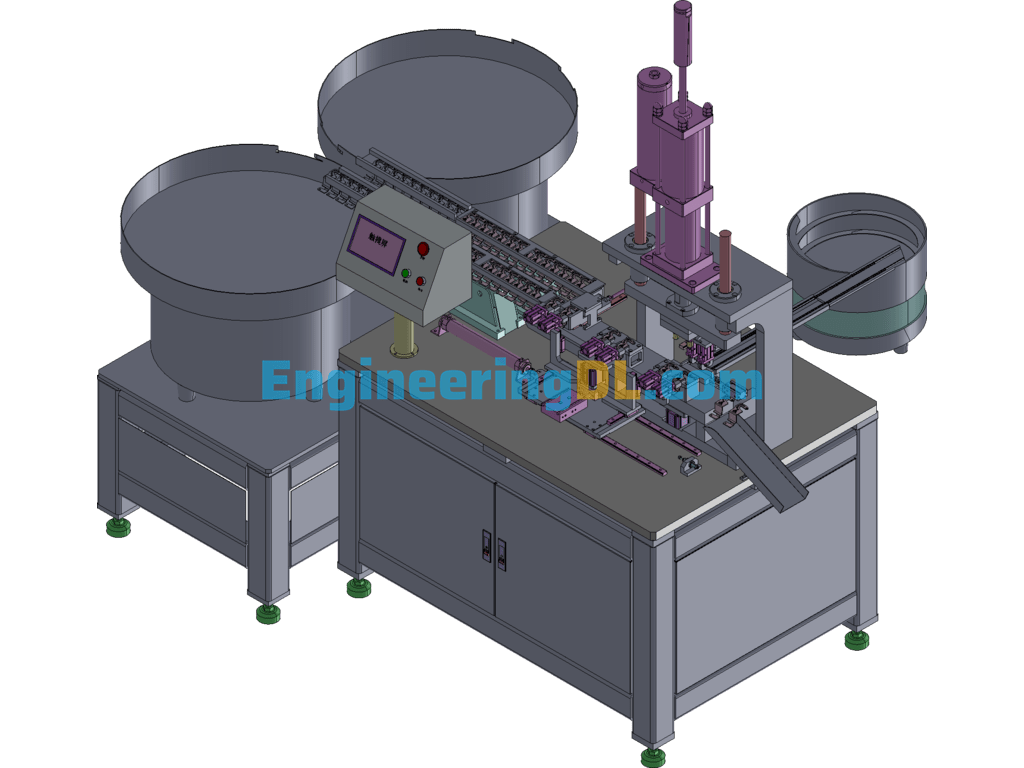 Microwave Oven Hinge Holder Automatic Riveting Machine SolidWorks, 3D Exported Free Download