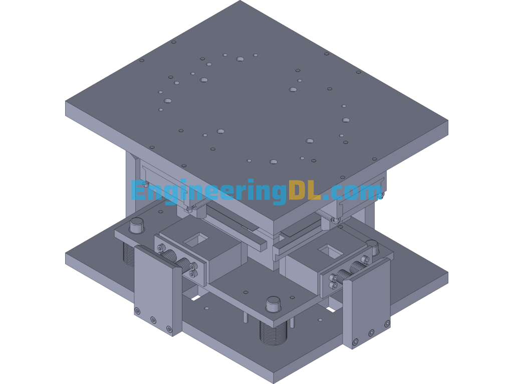 Microwave Oven Door Body Lateral Bending And Forming Die 3D Exported Free Download